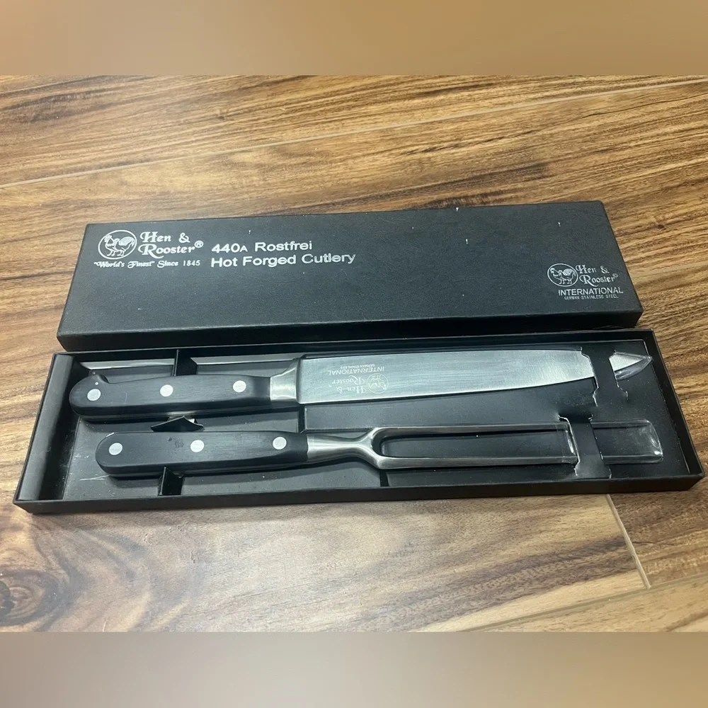 - Hen & Rooster 440A Rostfrei Hot Forged Cutlery - 2 Piece